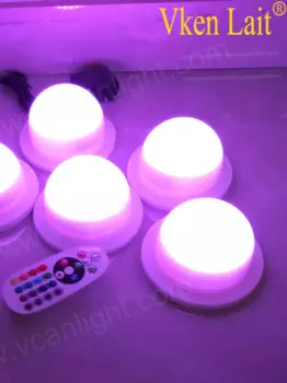 Пульт дистанционного управления, изменение цветов RGB с литиевой батареей, зарядка, лампы для ночного освещения для событий