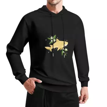 Пуловер с капюшоном Lemon Shark, мужская осенняя одежда, осенняя одежда, уличная одежда с капюшоном
