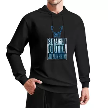 Пуловер с капюшоном Straight Outta Jotunheim, мужская одежда, осенняя одежда, мужская одежда, мужская осенняя толстовка с рисунком