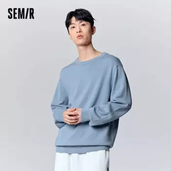 Пуловер Semir мужской, зима 2023, новая классическая простая версия, модный трендовый свитер с круглым вырезом