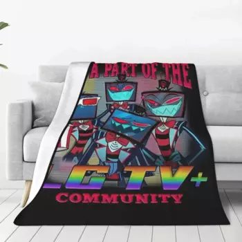 Пушистое детское одеяло Vox Hazbin Hotel - Lg Tv Sofa кемпинговое покрывало для сна удобное фланелевое одеяло украшение для спальни