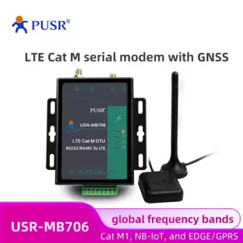 PUSR RS232/RS485 Серийный промышленный сотовый 4g модем глобальная частота LTE Cat M модем с GNSS и слотом для SIM-карты
