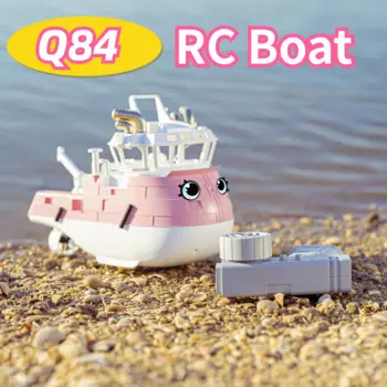 Q84 лодка с дистанционным управлением 4 канала 2,4 ГГц RTR мини-лодка с дистанционным управлением RTR электрическая водная игрушечная лодка для взрослых и детей модель 5 км/ч
