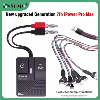 Qianli 7-й Power Pro Max DC контрольный кабель питания для iPhone 6-14 promax с одним нажатием на два разъема, дизайнерский инструмент