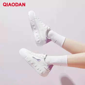 QIAODAN кроссовки женские 2023 Дышащее покрытие Износостойкий проектор Специальная структура обеспечивает стабильную поддержку и снижает риск получения травм Разнообразие цветов XM26210514