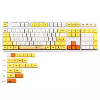 Qiuyun Sublimation 129-клавишная механическая клавиатура из ПБТ GH60/64/68/96/104, полный набор настройки