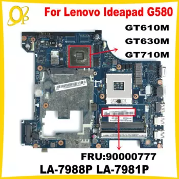 QIWG6 LA-7988P LA-7981P материнская плата для Lenovo Ideapad G580, материнская плата для ноутбука GT610M GT630M GT710M, графический процессор HM76 DDR3, полностью протестирована