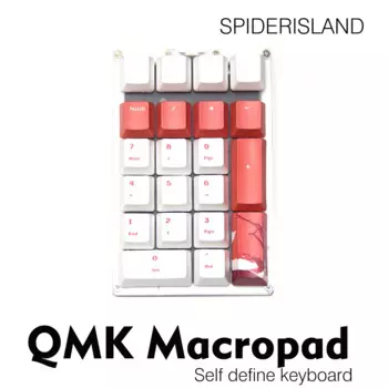QMK 21 клавиша RGB поддержка макросъемки USB Type C вишневые переключатели механическая клавиатура Numpad для игр Photoshop