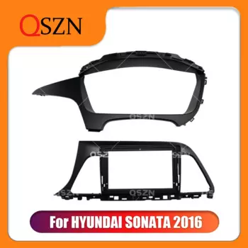 QSZN 9-дюймовая рамка для автомобильного радиоприемника для Hyundai Sonata 9 2015 2016 2017, рамка панели, подходит для установки, комплект крепления на приборной панели, 2 Din