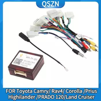 QSZN автомобильный радиоприемник Canbus Box RP5-TY-101 для Toyota Camry Rav4 Corolla Prius HIGHLANDER PRADO 120, жгут проводов, кабель питания