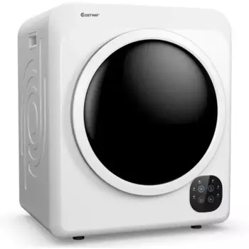 QWCOSTWAY 1700 Вт электрическая портативная сушилка для белья, емкость 13,2 фунта, компактная сушилка для белья с передней загрузкой и нержавеющей сталью T