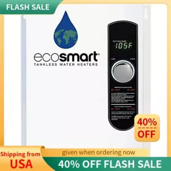 QWEcoSmart ECO 18 Электрический проточный водонагреватель, 18 кВт на 240 В с запатентованной самомодуляционной технологией, 17 x 14 x 3,5