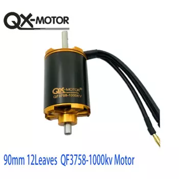 QX-двигатель 90 мм EDF 12 лезвий QF3758-1000KV 1200KV бесщеточный двигатель для фототехники