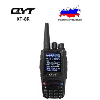 QYT KT-8R 5W UV наружный двусторонний радиоприемник KT-8R цвет приемопередатчик с дисплеем QYT Quad Band ручная рация KT-8R