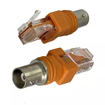 Радиочастотный адаптер со штекером RJ45 на гнездо BNC, коаксиальный цилиндрический соединитель, Проводные клеммы, 10 шт.