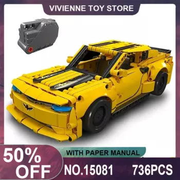 Радиоуправляемая модель спортивного автомобиля Mould King 15081 MOC, строительный блок, головоломка в сборе, автомобиль, игрушка, рождественский подарок для детей