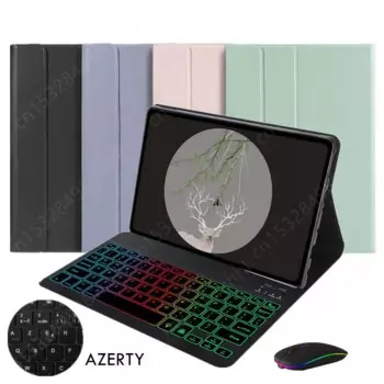 Радужная клавиатура для Xiaomi Pad 6/Pad 6 Pro Clavier Bluetooth-совместимая AZERTY Franais для Xiaomi Mi Pad 6 Mi Pad 6 Чехол