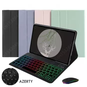 Радужная клавиатура для Xiaomi Pad 6 Pro Clavier Bluetooth-совместимая AZERTY Franais для Xiaomi Mi Pad 6 Mi Pad 6 Чехол