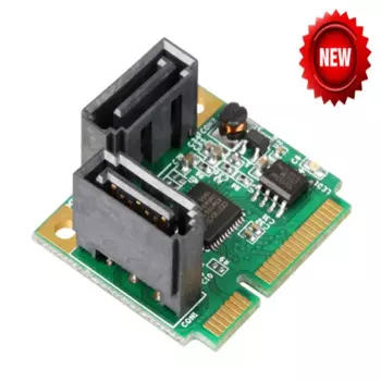 RAID 2-порта SATA 3,0 mini PCIe контроллер карты mini PCI-e к двойному SATA III 6 ГБ конвертер + RAID0 RAID1 JOBD кронштейн
