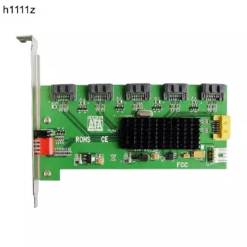 Raid-контроллер с 1 на 5 портами SATA 2,0, RAID-карта с поддержкой SATA HDD, RAID 0/1/5/10 SATA-порт, множитель кронштейна для крепления, простой Dip-переключатель