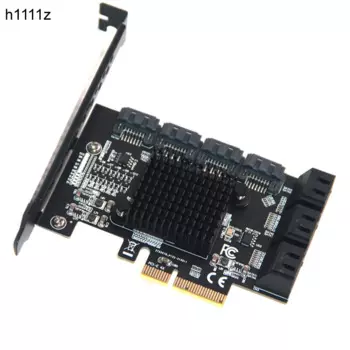 Райзер для майнинга Chi a, 10 портов, PCIE SATA, PCI Express SATA, контроллер PCIE на SATA3, плата расширения PCI E X4 SATA 3,0, 6 ГБ ASM1166