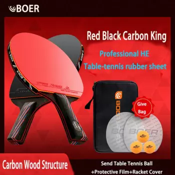 Ракетка для настольного тенниса Boer S6 Limewood Pimples в 5-слойной нижней пластине, карбоновая ракетка King FL CS для пинг-понга для профессиональных спортсменов