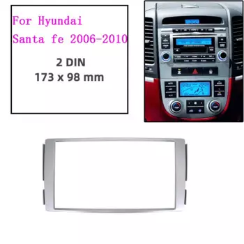 Рамка для автомобильного радиоприемника, двойная Din, для HYUNDAI santa fe 2006
