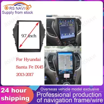 Рамка для автомобильной аудиосистемы, адаптер для Hyundai Santa Fe IX45 2013-2017 9,7 дюйма, большой экран, панель для установки DVD, комплект 2DIN