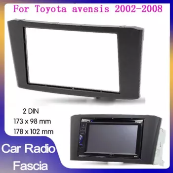 Рамка панели радиоприемника 2Din для Toyota avensis 2002-2008, видеопанель, плеер, аудиоприборная панель, 2 Din, комплект крепления на приборной панели