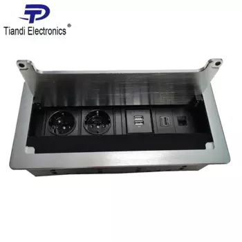 Раскладная настольная розетка с кисточкой, 2 бита, стандарт ЕС, HD HDMI RJ45, сетевой мультимедийный блок с USB-зарядкой
