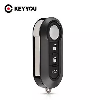 Раскладной чехол для автомобильного ключа KEYYOU для FIAT 500 Panda Punto Bravo Ducato Stilo Remote 3 кнопки чехол для автомобильного ключа декодер SIP22 Blade