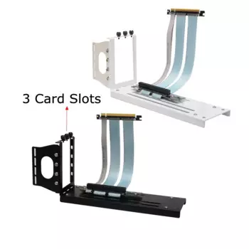 Расширение для видеокарты Riser PCIe 4,0 X16 до 16x с 3 слотами для карт и вертикальным кронштейном для шасси Nvidia RTX 3080 ATX