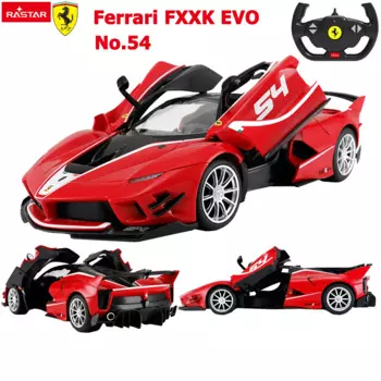 Rastar Ferrari FXXK Evo Радиоуправляемый автомобиль No.54 1:14 4,8 V 600mAh батарея гоночные фотолампы открытые двери резиновые фотообои подарки