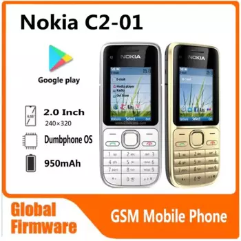 Разблокированная английская и Иврит Клавиатура Nokia C2 C2-01 GSM с поддержкой логотипа на кнопке 2G 3G мобильный телефон б/у