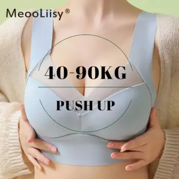 Размера плюс бюстгальтер meooliженщины 40-90 кг, сплошной, без косточек, для сна, йоги, бега