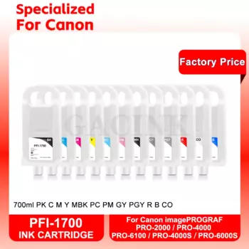 Разноцветный картридж PFI1700 для принтера Canon Pro 2000 4000s 4000 6000s pro 6000 2100 4100 12 цветов