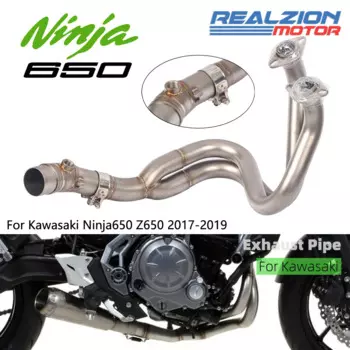 REALZION Ninja650 выхлопная средняя труба для мотоцикла глушитель выхлопной трубы выхлопная труба для Kawasaki Ninja 650 Z650 2019