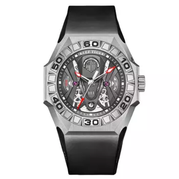 Reef Tiger Мужские автоматические часы, мужские наручные часы Роскошные часы для дайвинга 200 м Водонепроницаемые механические наручные часы Sekelton Светящийся сапфир