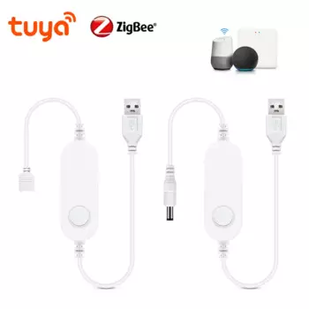 Регулятор яркости Tuya Zigbee3.0, USB-контроллер для светодиодных лент, работает с устройством Tuya Gateway Bridge и поддержкой Alexa и Google