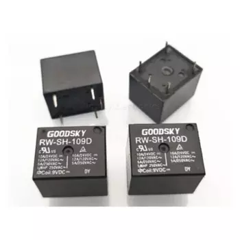 Реле 10 шт./лот RW-SH-109D GOODSKY 5PIN 12A 9V 9VDC DC9V Бесплатная доставка