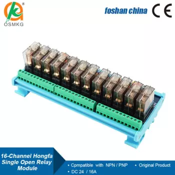 Реле AoShangMing 16 каналов с одним открытым реле 24 В постоянного тока, релейный модуль Hongfa 16 А, электромагнитное реле