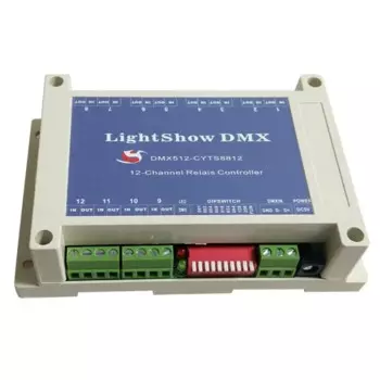 Реле DMX512 на 10 А, 5 В, 4-ходовой, 6-ходовой, 12-ходовой, 16-ходовой контроллер переключателя DMX512 подходит для выставочных залов, караоке и т. д.