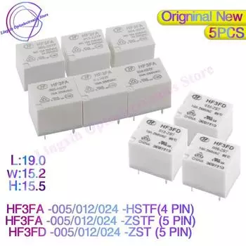 5 шт. HF3FA -005V 012V 024V -HSTF -ZSTF HF3FD-012-ZST HF3F реле 5v 12v 24v 4PIN 10A T73 подходит для чайника, соевого молока