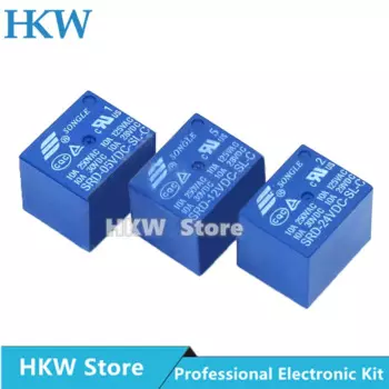 Реле HKWDZ 12В 5 контактов 10 шт.