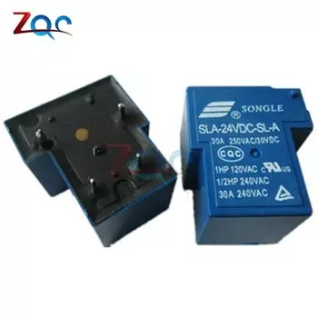 Реле питания SLA-24VDC-SL-A, SLA-24VDC, 24 В, 30 А, 4-контактное T90
