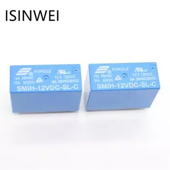 Реле Songle SMIH-12VDC-SL-C 12В 16A 250V 8-контактное