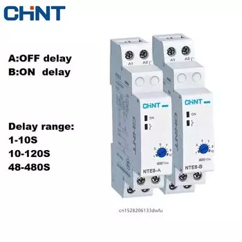 Реле времени CHINT NTE8-A 10S/120S/480S 220В 24В