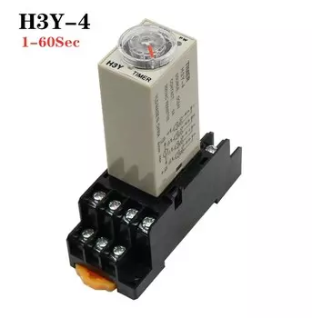 1 компл. H3Y-4 реле включения времени таймер DPDT 14 контактов H3Y-4 1 сек-60 сек 220 В 110 В 24 В 12 В