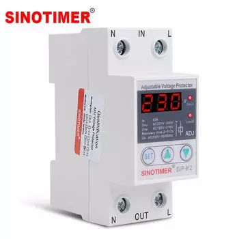 Реле защиты от перенапряжения SINOTIMER 63A 220V