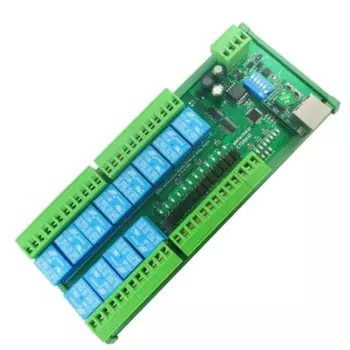 Релейный модуль 2 в 1, 12 каналов Ethernet/RS485, модуль Modbus RTU TCP/IP UART, сетевой контроллер, коммутационная плата для PLC, PTZ, фотоаппарата, двигателя
